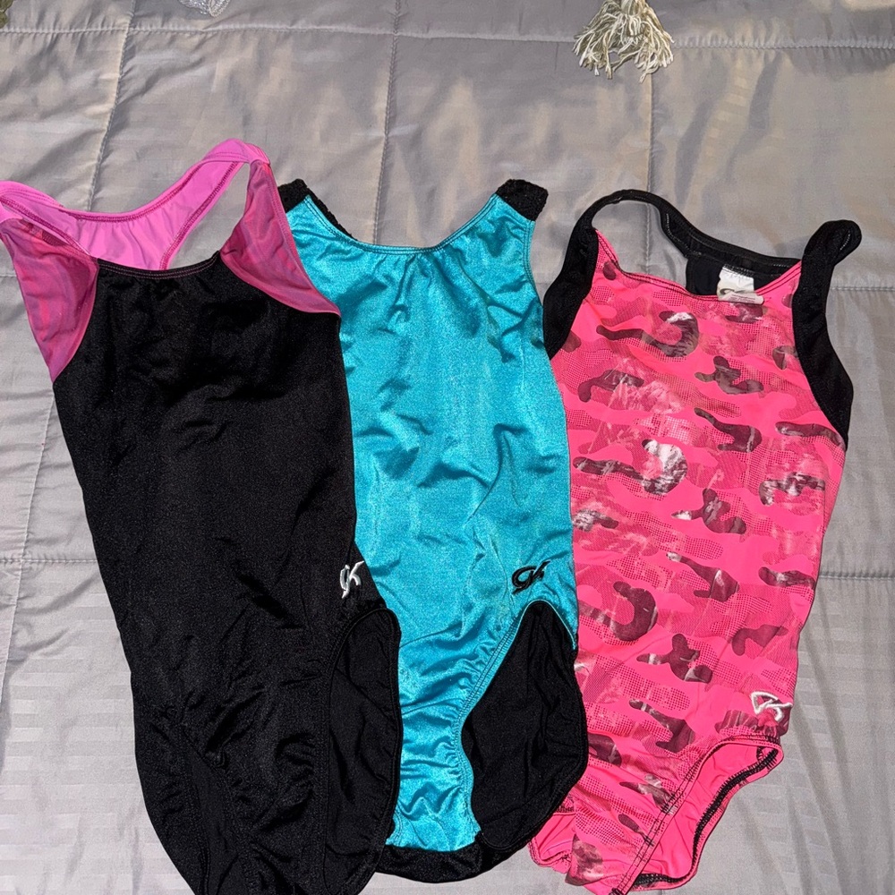 GK Black and Blue One-Piece Swimsuit Set